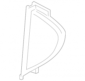 Front panel trim side left Mercedes GLC 16-22 black