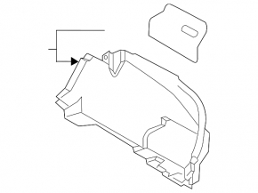 Right arch trim Mazda 3 19-4d black, Mexico built