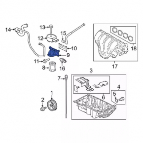 Lincoln MKZ 13-20 hybrid oil filter housing