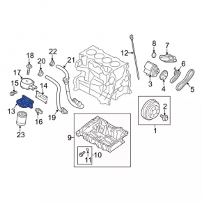 Lincoln MKZ 13-20 hybrid oil filter housing