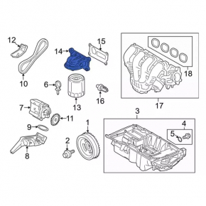 Lincoln MKZ 13-20 hybrid oil filter housing