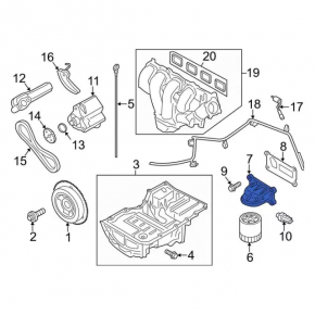 Lincoln MKZ 13-20 hybrid oil filter housing