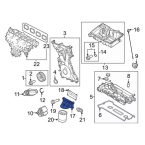 Lincoln MKZ 13-20 hybrid oil filter housing