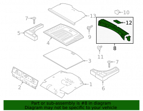Ford Escape MK3 16-19 Trunk Door Trim