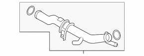 Cooling pipe for pump Mazda CX-9 16-23