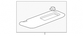 Right visor for Mazda CX-50 23-25 gray panoramic window