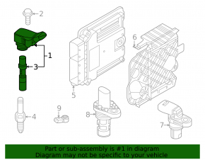 Ignition coil for VW Jetta 22-26 1.5T