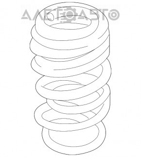 Rear left spring Mercedes CLA 14-19, stiffness 3 sin