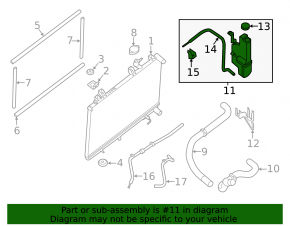 Expansion tank cooling Nissan Murano z52 15-