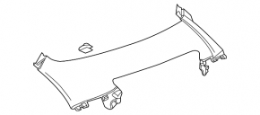 Upper tailgate trim for Chevrolet Volt 11-15, dark gray