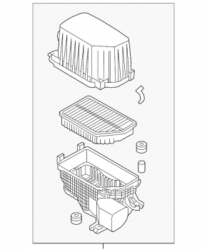 Air filter housing Kia Soul 14-16