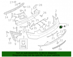 Audi A6 C7 12-15 s-line rear bumper tow hook plug pkg