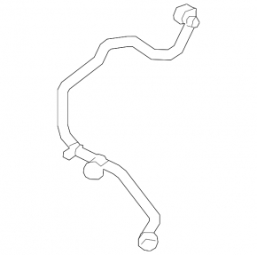 Cooling return pipe to the radiator tank of the Audi Q8 19-25 MHEV