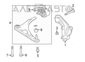 Front right axle Acura MDX 14-20
