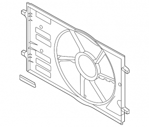 Diffuser radiator shroud bare VW Jetta 19-21 1.4T