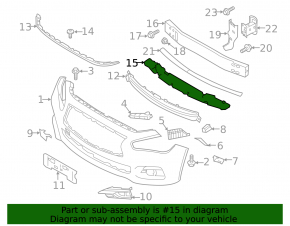 Infiniti Q50 Front Bumper Absorber 14-