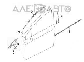 Fender molding triangle front right Subaru Impreza 17-23 GK