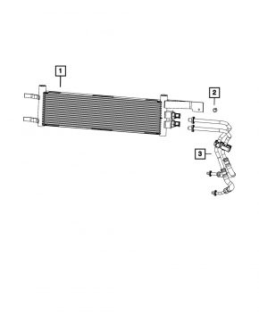 Jeep Compass 23-25 2.0T, 8-speed automatic transmission, Trailhawk oil cooler radiator