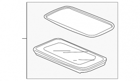Acura TLX 15 Sunroof Assembly - Gray Curtain, Sand
