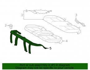 Rear seat frame, 2nd row, lower, Toyota Rav4 19-24