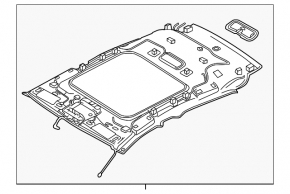 Infiniti QX30 17-17 ceiling trim for panoramic ser