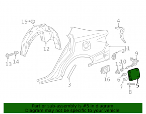 Lexus ES300h ES350 Fuel Filler Cap 13-18 poke