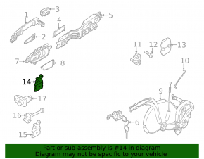 Upper front left door hinge for Infiniti G25 G35 G37 4d 06-14