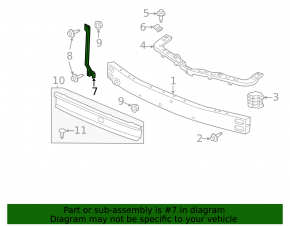 Chevrolet Equinox 18-21 Radiator Seagull Grille Lower Bracket