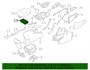 Hyundai Santa FE Sport 13-18 Black Center Console Pocket