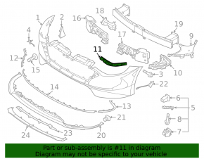 Front bumper mount right under headlight Hyundai Sonata 20-23 SE