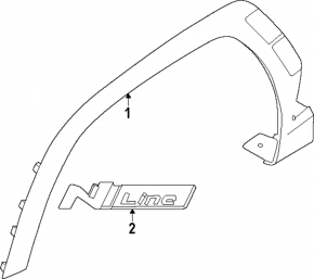 Front right wing arch trim Hyundai Tucson 25-26 structure