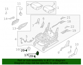 Rear right seat runner trim (2nd row) front left Kia Sorento 21-26 HEV, PHEV black