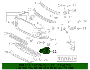 Front bumper grille right Audi A4 B9 20-23 S-line chrome