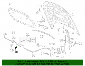Audi A4 B9 17-25 hood release handle