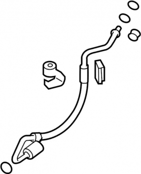 Air conditioner tube compressor-condenser Infiniti G25 G35 G37 4d 07-15 type 1, disassemblable, assembled