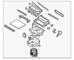 Kia Niro 17-19 HEV, PHEV bare heater housing ventilation (3 parts)