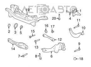 Rear right axle Ford Focus usa 08-11 with lever