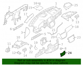 Climate control trim Mercedes GLS-class X166 13-19 black