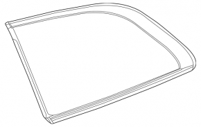 Rear right blind glass window Mercedes X167 GLS 450 580 20-26 chrome
