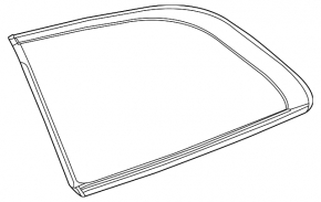 Rear right blind glass window Mercedes X167 GLS 450 580 20-26 chrome