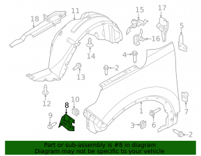 Front Right Fender Bracket Ford Explorer 11-19