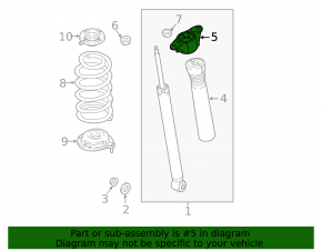 Rear left shock absorber support Mazda CX-9 19-23