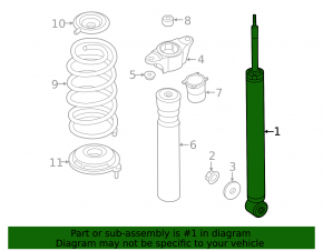Shock absorber rear left Mazda CX-5 17-18 awd