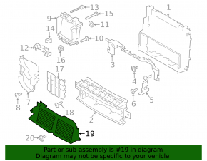 Radiator deflector louver assembly for Land Rover Range Rover 13-21