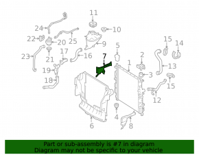Right radiator deflector Mercedes W164 ML M272 M273