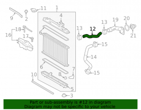 Cooling pipe upper Lexus ES350 13-18