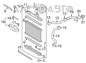 Cooling pipe upper Lexus ES350 13-18