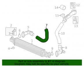 Intercooler pipe right Honda Civic XI FE/FL 22- 1.5T upper