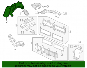 Honda CRV 20-22 hybrid right upper cooling duct