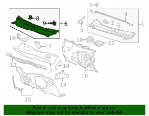 Metal wiper pan Chevrolet Equinox 10-17